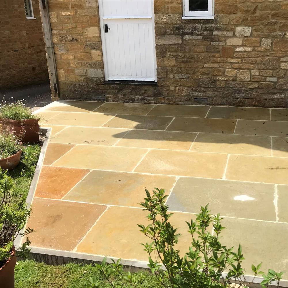 Mandalay Buff Limestone Paving